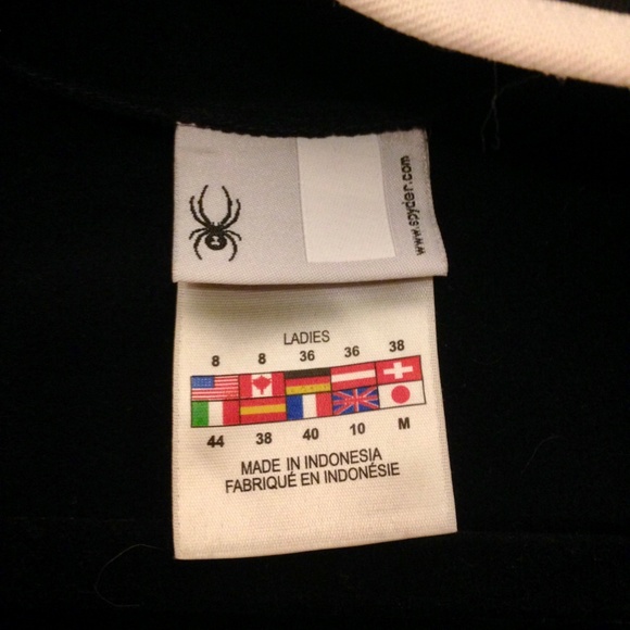 SPYDER Black Full Zip-Up Hoodie Jacket - Picture 6 of 8